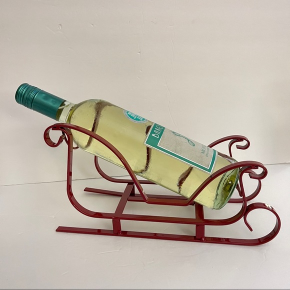 Red Sleigh Wine Bottle Holder - Picture 6 of 6